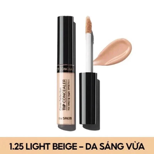 Kem Che Khuyết Điểm The Saem Có Chống Nắng Hàn Quốc Cover Perfection Tip Concealer SPF28/PA++ 6.5g